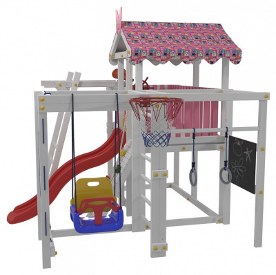 Комплекс игровой ДК1Р, розовый, серый фото Комплекс игровой ДК1Р, розовый, серый. Фото №3