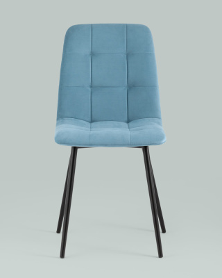 Стул Oliver велюр пыльно-голубой. Фото