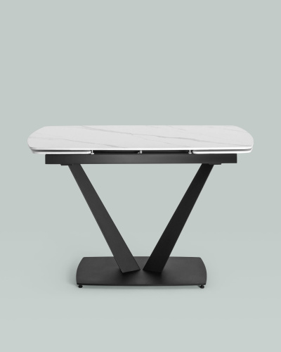 Стол обеденный Клео раскладной 120-180*90 керамика светлая. Фото №4