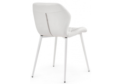 Стул Вальд экокожа белый / белый глянец. Фото