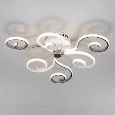 Потолочная люстра Eurosvet Friori 90149/3 белый/хром фото Потолочная люстра Eurosvet Friori 90149/3 белый/хром. Фото №2